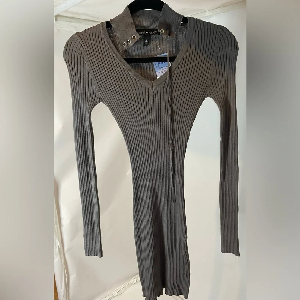 grey choker dress Bandeau Structured Detail Choker Mini Bodycon Dress With Sleeves In Grey  Textured | EGO US